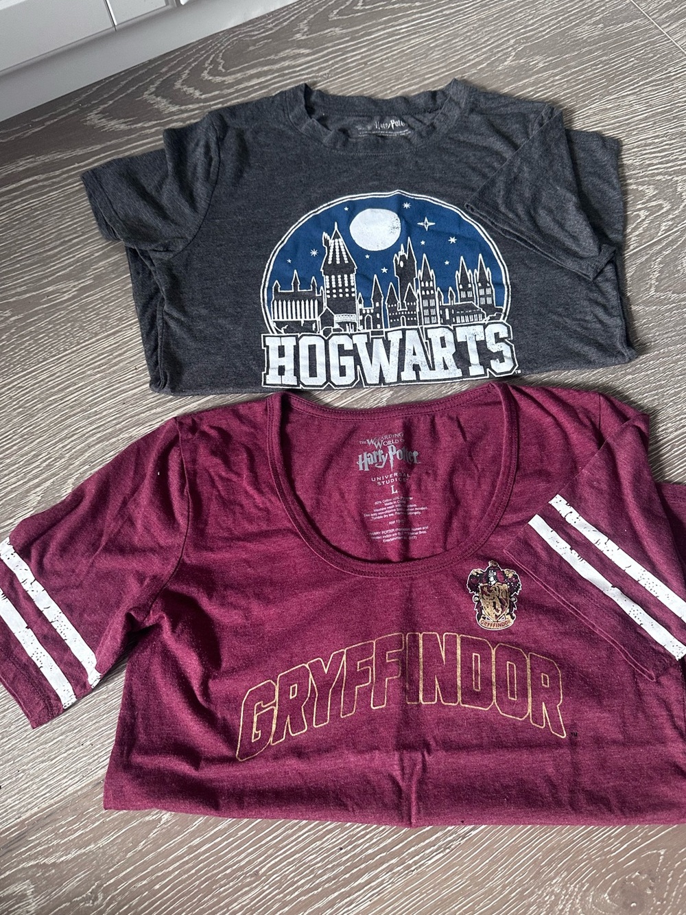 Harry Potter Hogwarts & Gryffindor T-Shirt Bundle Women’s Large